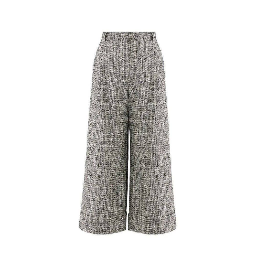 Tara Jarmon Tweed Pleated Front Wide Leg Pants Size 42 - Picture 8 of 8